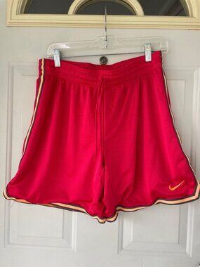 Y2K Nike Dri Fit Basketball Shorts Mens M Red 7 Inch Inseam Baggy Low Rise 2012